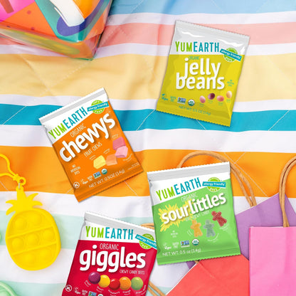 YumEarth Organic Candy Variety - Allergy Friendly Snacks for Birthday Parties and Playdates, Individually Wrapped Box