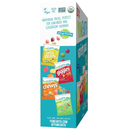 YumEarth Organic Candy Variety - Allergy Friendly Snacks for Birthday Parties and Playdates, Individually Wrapped Box