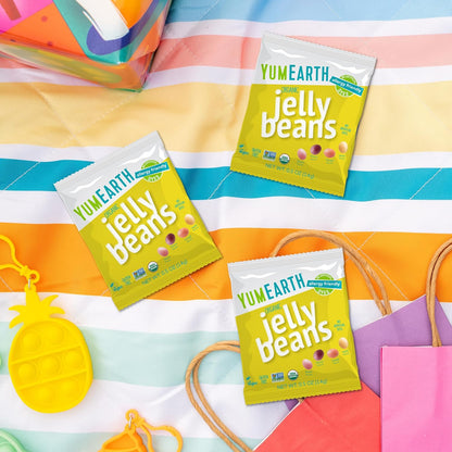 YumEarth Organic Jelly Beans – Clean Label Fruity Candy for Picky Eaters with Allergies, Assorted Fruit Flavors, 7.5 oz Pack of 15