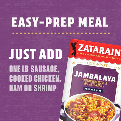 Zatarain's Jambalaya 8 oz – Real Vegetables and No Artificial Flavors for Wholesome Home Dining