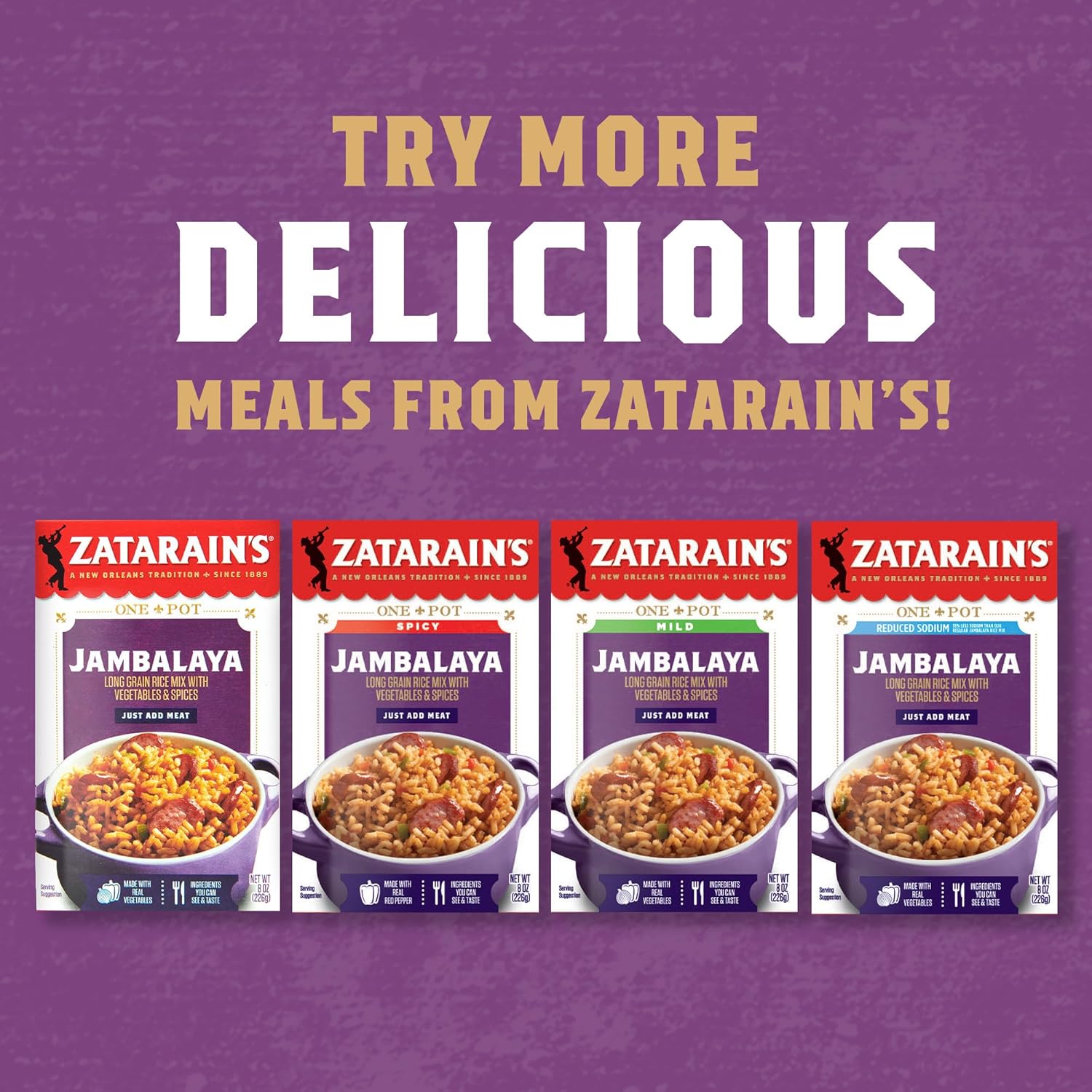 Zatarain's Jambalaya 8 oz – Real Vegetables and No Artificial Flavors for Wholesome Home Dining