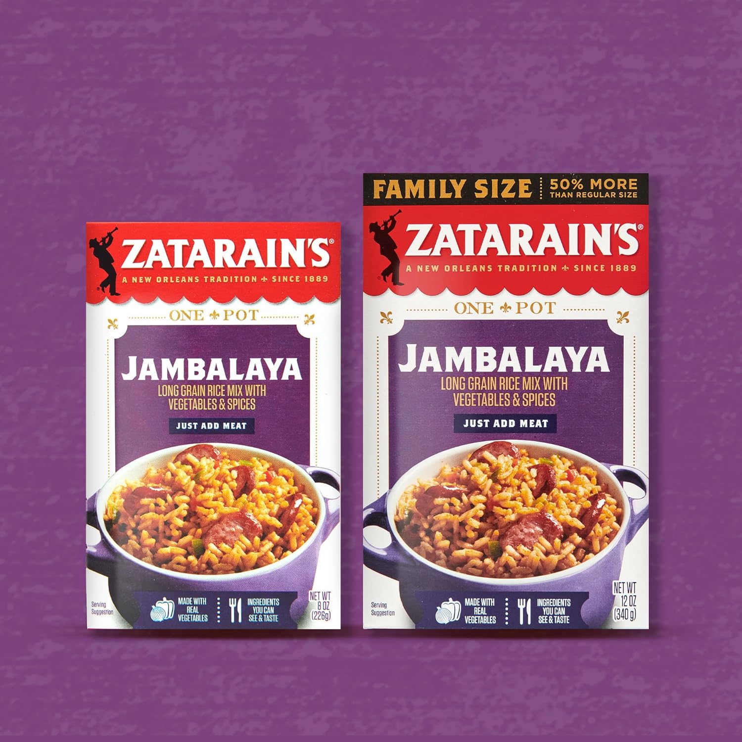 Zatarain's Jambalaya 8 oz – Real Vegetables and No Artificial Flavors for Wholesome Home Dining