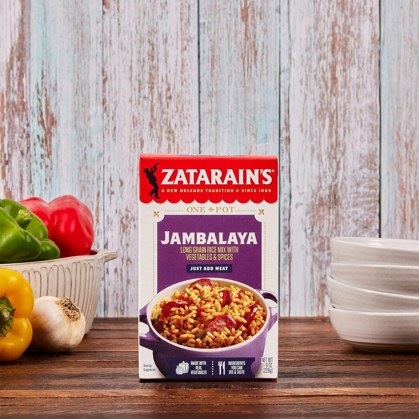 Zatarain's Jambalaya 8 oz – Real Vegetables and No Artificial Flavors for Wholesome Home Dining