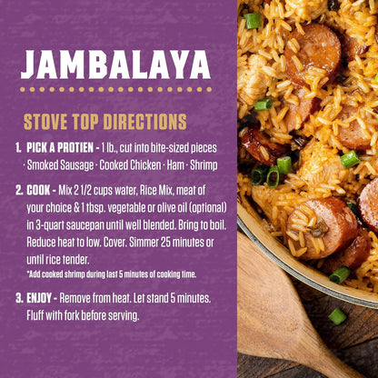 Zatarain's Jambalaya 8 oz – Real Vegetables and No Artificial Flavors for Wholesome Home Dining