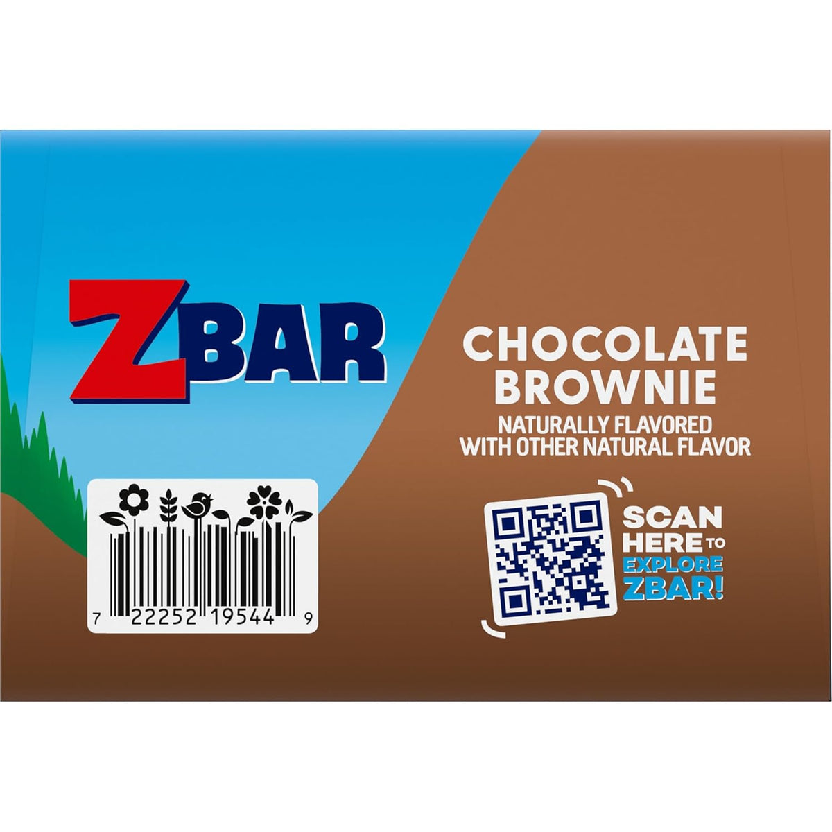 Zbar Chocolate Brownie Soft-Baked Bars — No Artificial Flavors or Preservatives Family Snack Upgrade, USDA Organic 24 Pack