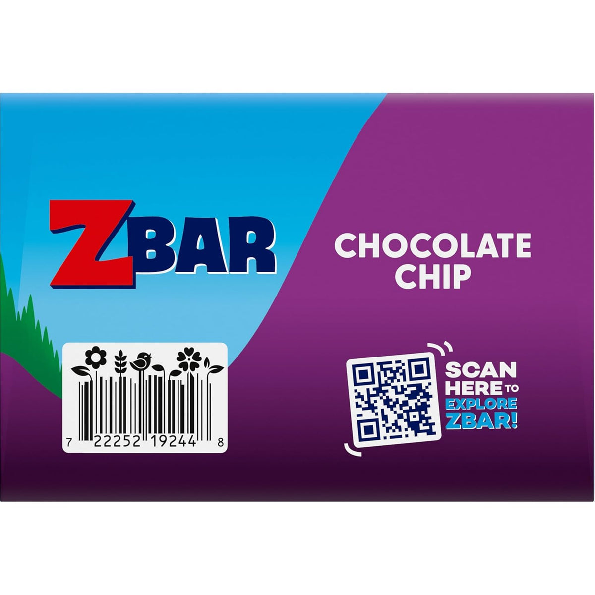 Zbar Chocolate Chip Soft-Baked Bars for Snack Station Stocking at Home – 24 Pack Organic