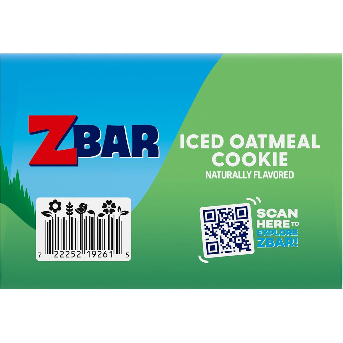 Zbar Iced Oatmeal Cookie Energy Bars – Holiday Care Package for Active Families, Non-GMO Organic 24 Pack
