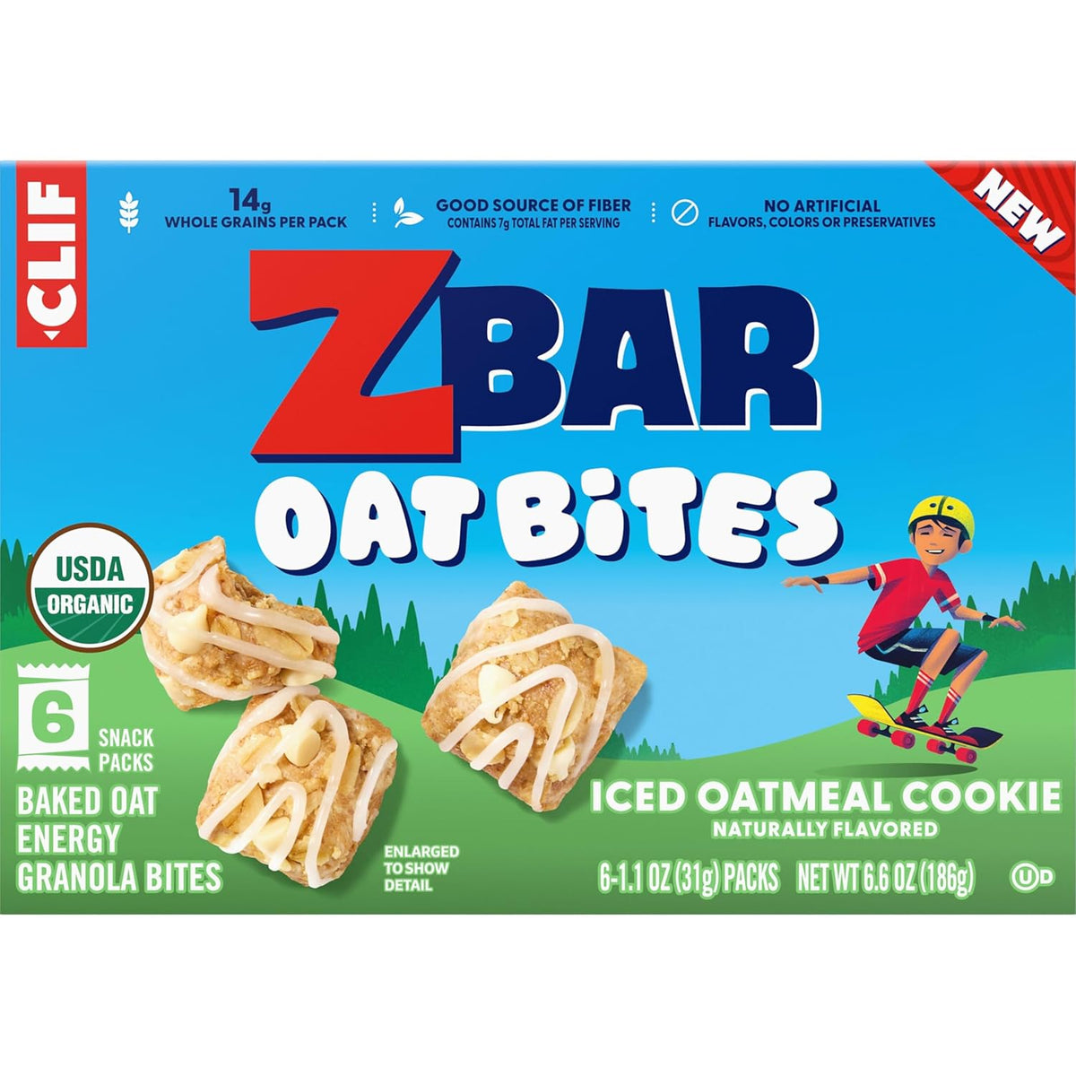 Zbar Oat Bites - Iced Oatmeal Cookie - Welcome Home Hostess Gift for Playdate Hosts and Visiting Grandkids - 6 Packs