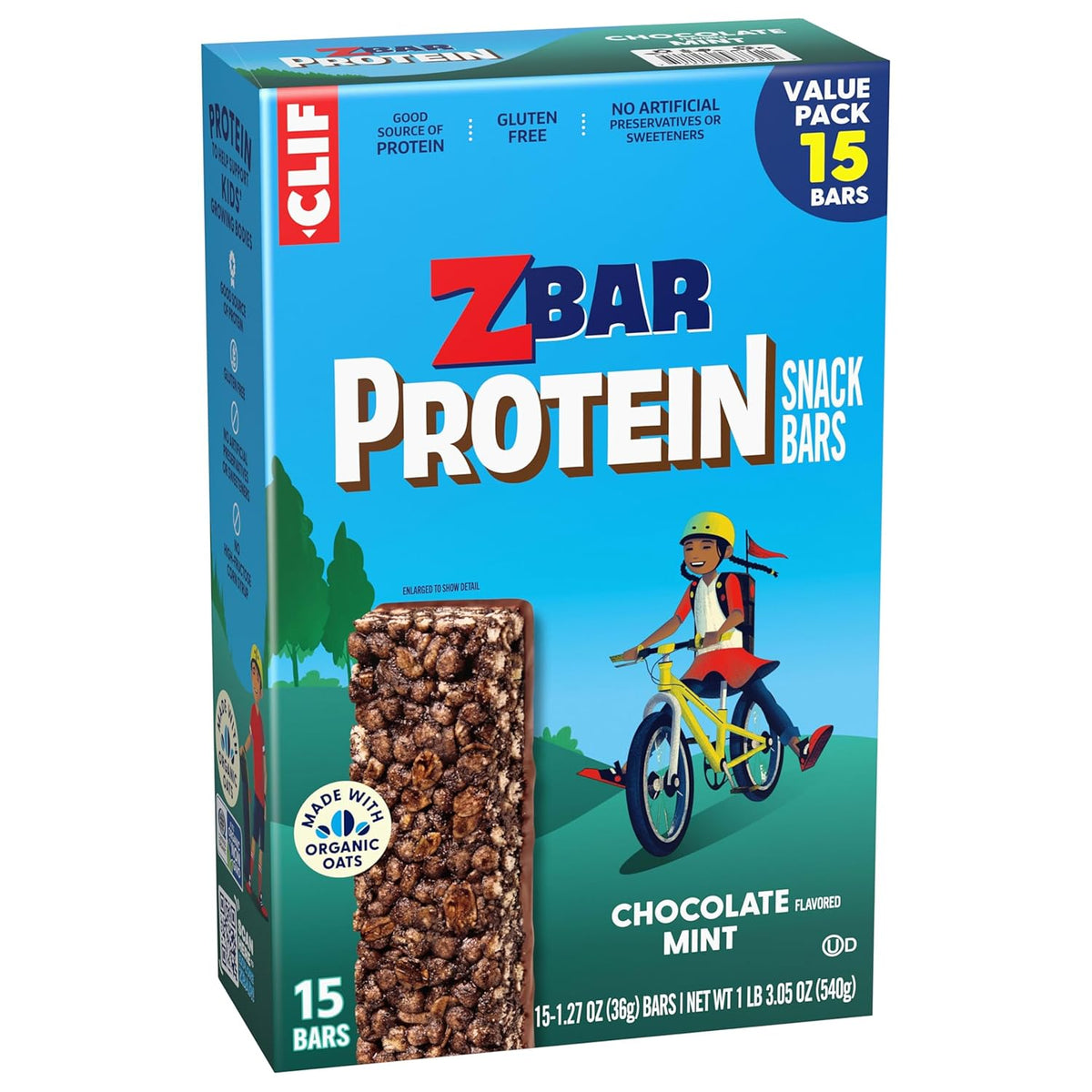 Zbar Protein – Car Cup Holder Snack for Commute Days, Individually Wrapped Bars (15 Pack)