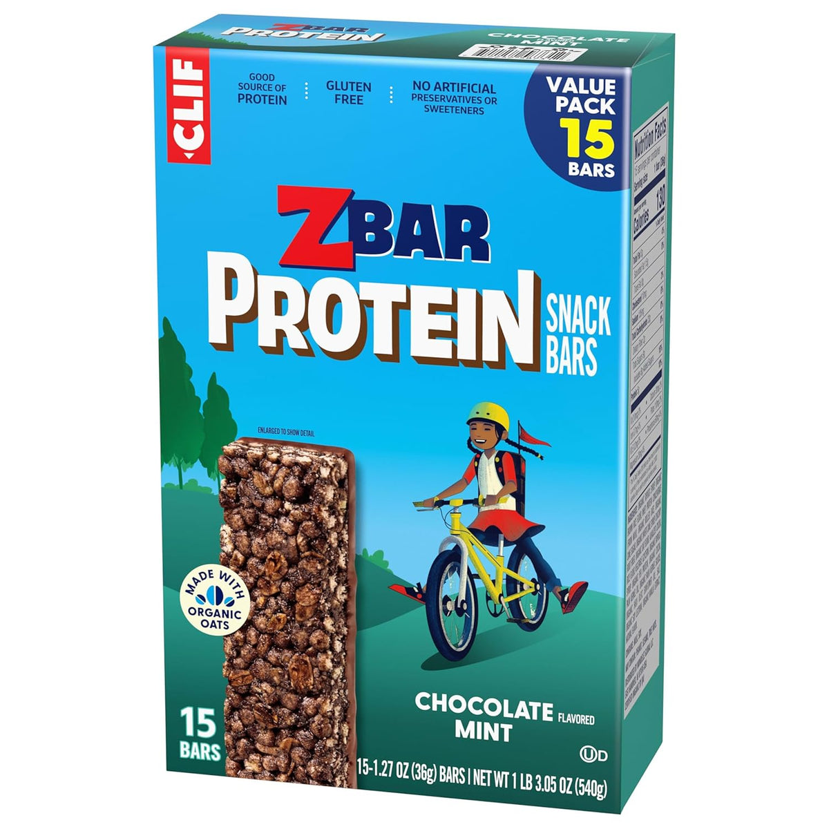 Zbar Protein – Car Cup Holder Snack for Commute Days, Individually Wrapped Bars (15 Pack)
