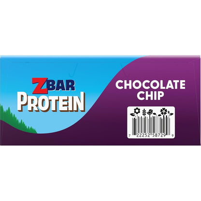 Zbar Protein Kids Protein Bars - Backpack-Ready Chocolate Chip Snack for Weekend Adventures and Sports (15 Pack)