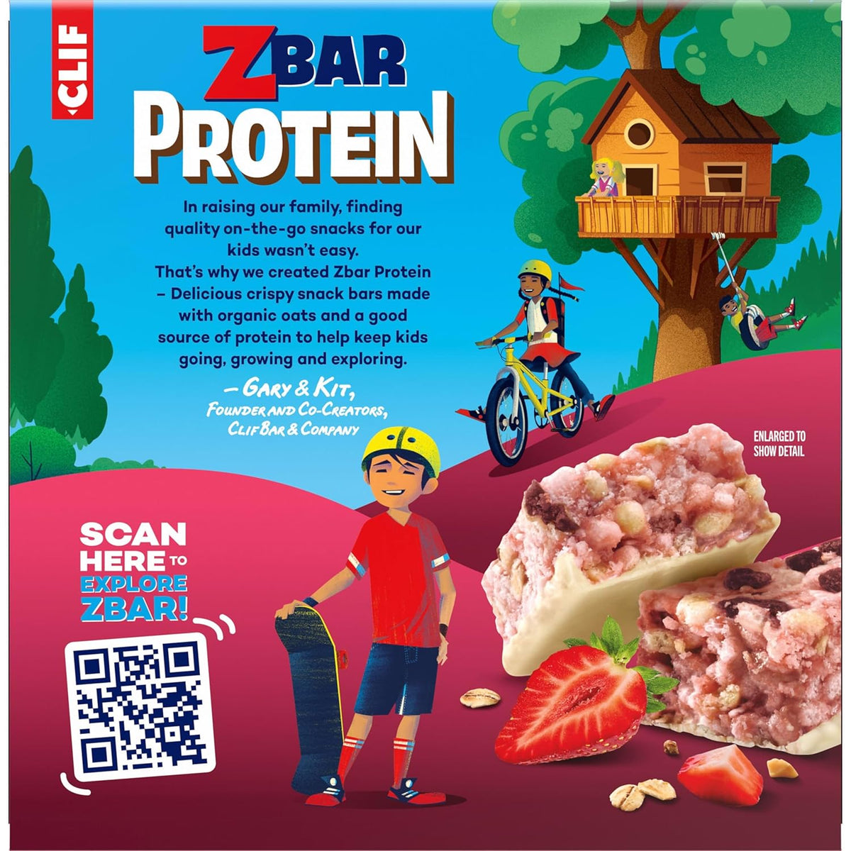 Zbar Protein - Strawberries 'N Creme - Backpack Snack for After-School Sports, 5-Pack Bars