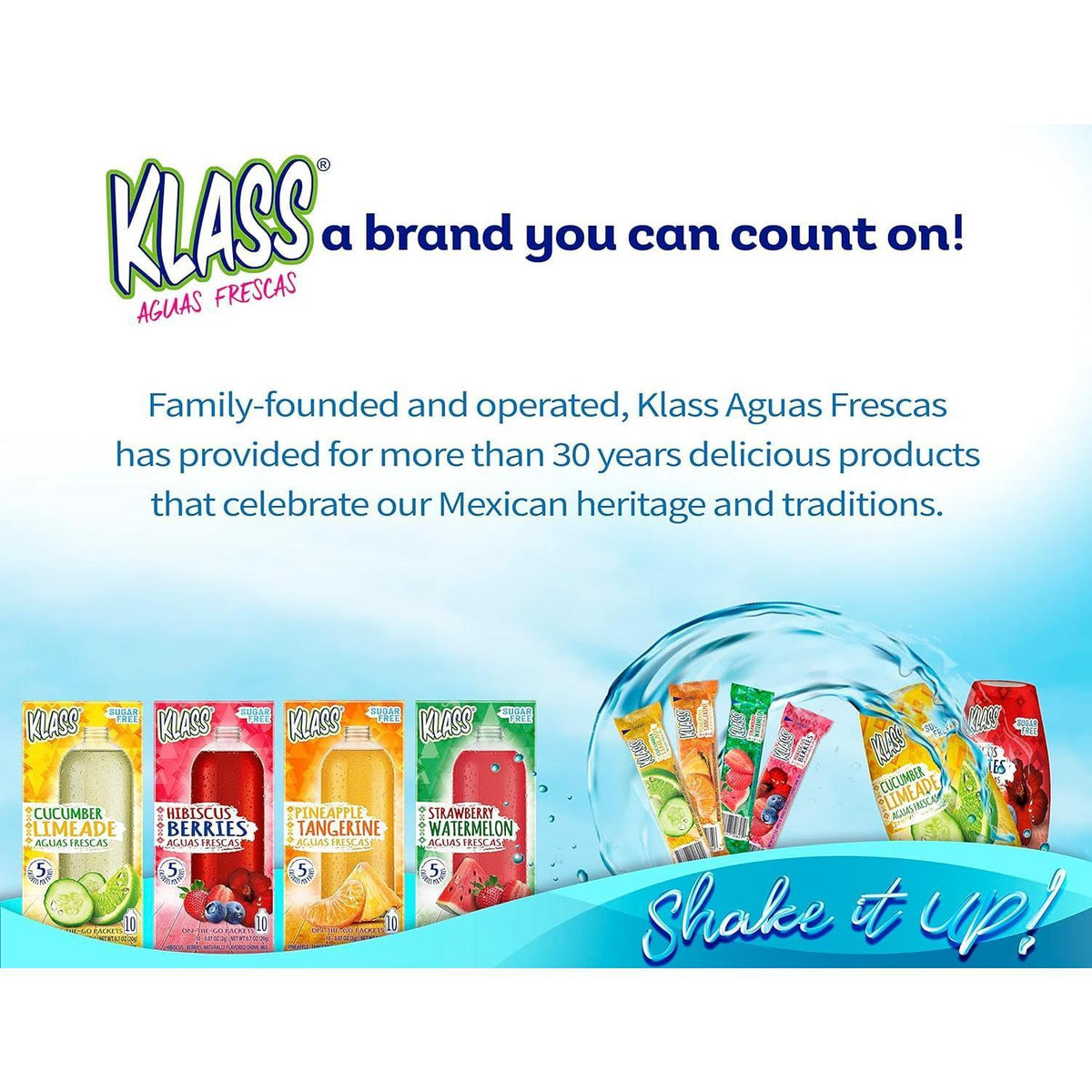 zero sugar, 5 calories, and 2g carbohydrates per serving, sweetened with naturally extracted stevia