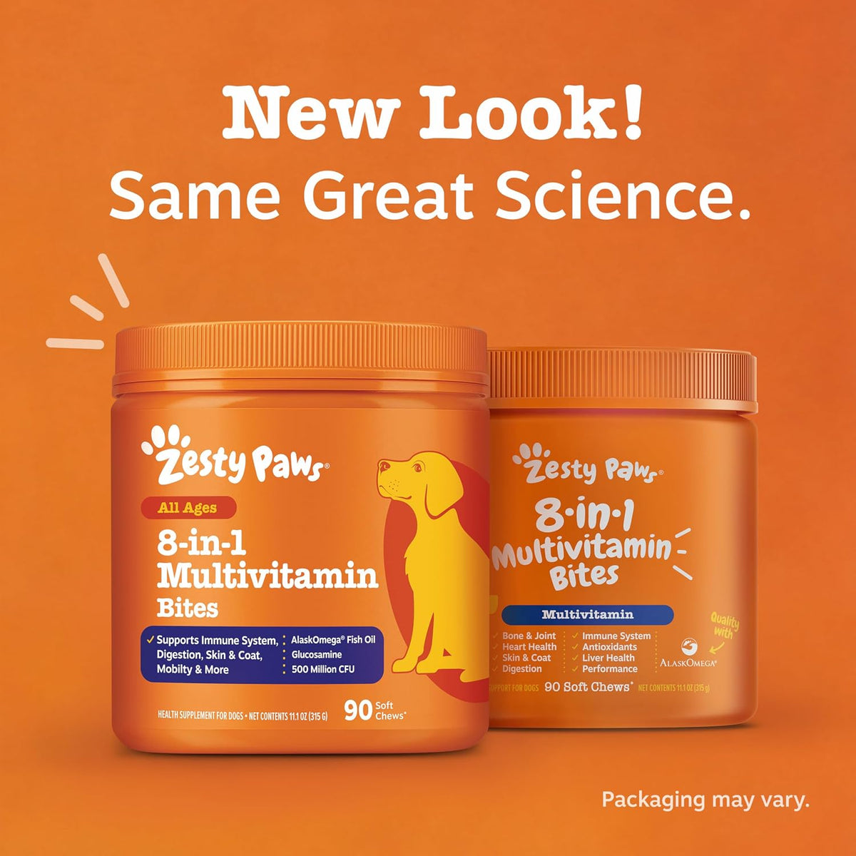 Zesty Paws 8-in-1 Multivitamin Chews for Dogs – Daily Wellness Ritual for Hip, Joint, Skin and Coat Health