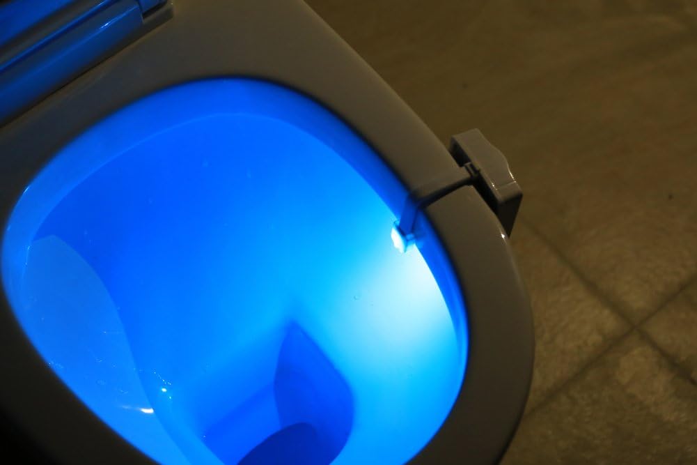 ZEZHOU Toilet Night Light – Valentine and Father’s Day Gag Gift for Him, Motion Activated Bathroom LED for Husband and Grandpa