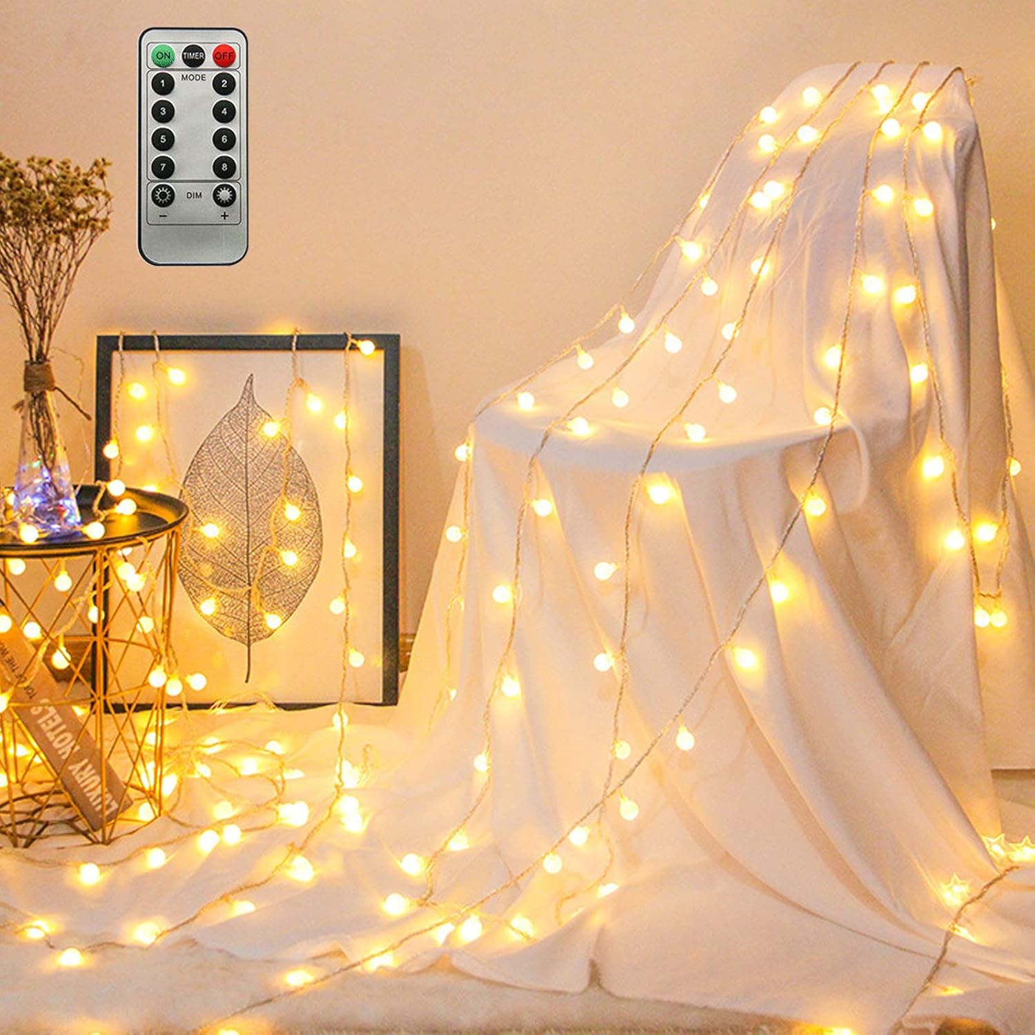 ZIMINGU LED Fairy String Lights – Pet Friendly Cool Touch Globe Lights for Christmas Tree and Crate Free Holiday Decor, USB Powered