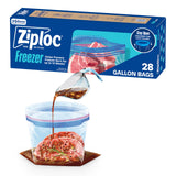 Ziploc Freezer Bags Gallon Size – Bulk Lunch Packing and Leftover Storage for Households with Kids