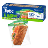 Ziploc XL Sandwich Bags for Safe Lunch Packing, Durable BPA-Free Bags for Daily Use