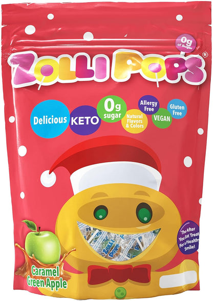 Zollipops Sugar-Free Lollipops for Keto Lifestyle – Travel-Friendly Resealable Bag for Purse and Backpack
