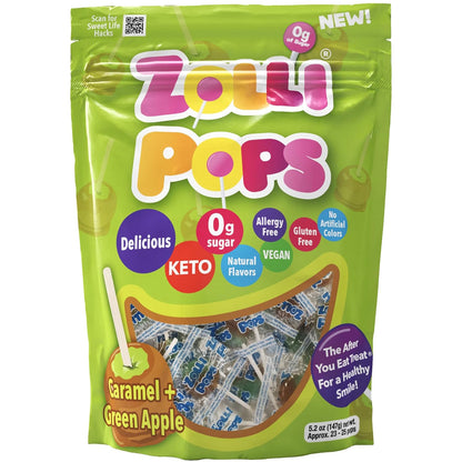 Zollipops Sugar-Free Lollipops for Keto Lifestyle – Travel-Friendly Resealable Bag for Purse and Backpack