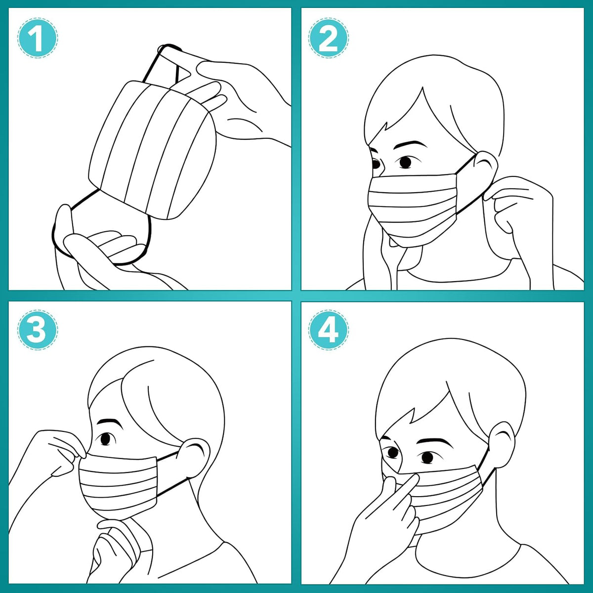 ZTANPS Black Face Masks 100 Count – Travel Ready PPE for Group Trips and Event Venues