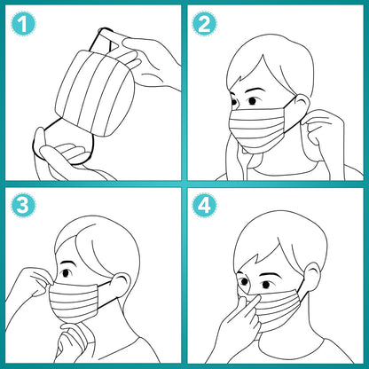 ZTANPS Black Face Masks 100 Count – Travel Ready PPE for Group Trips and Event Venues